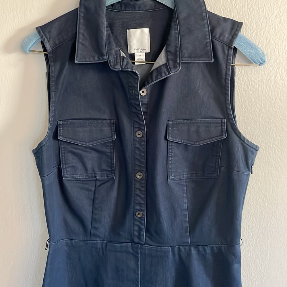 HALOGEN denim dress - Picture 2 of 7